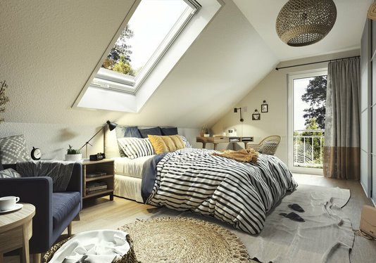 Roto-Dachfenster-Mitwachshaus-Flair-148-Schlafzimmer