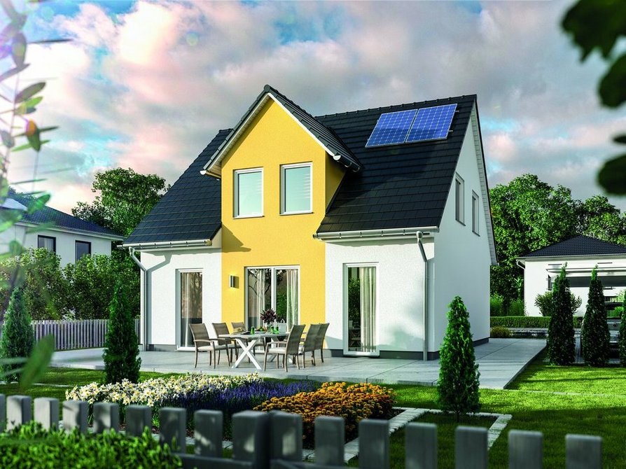 Das Flair 113 mit farbigem Akzent und zusätzlichem Giebel
